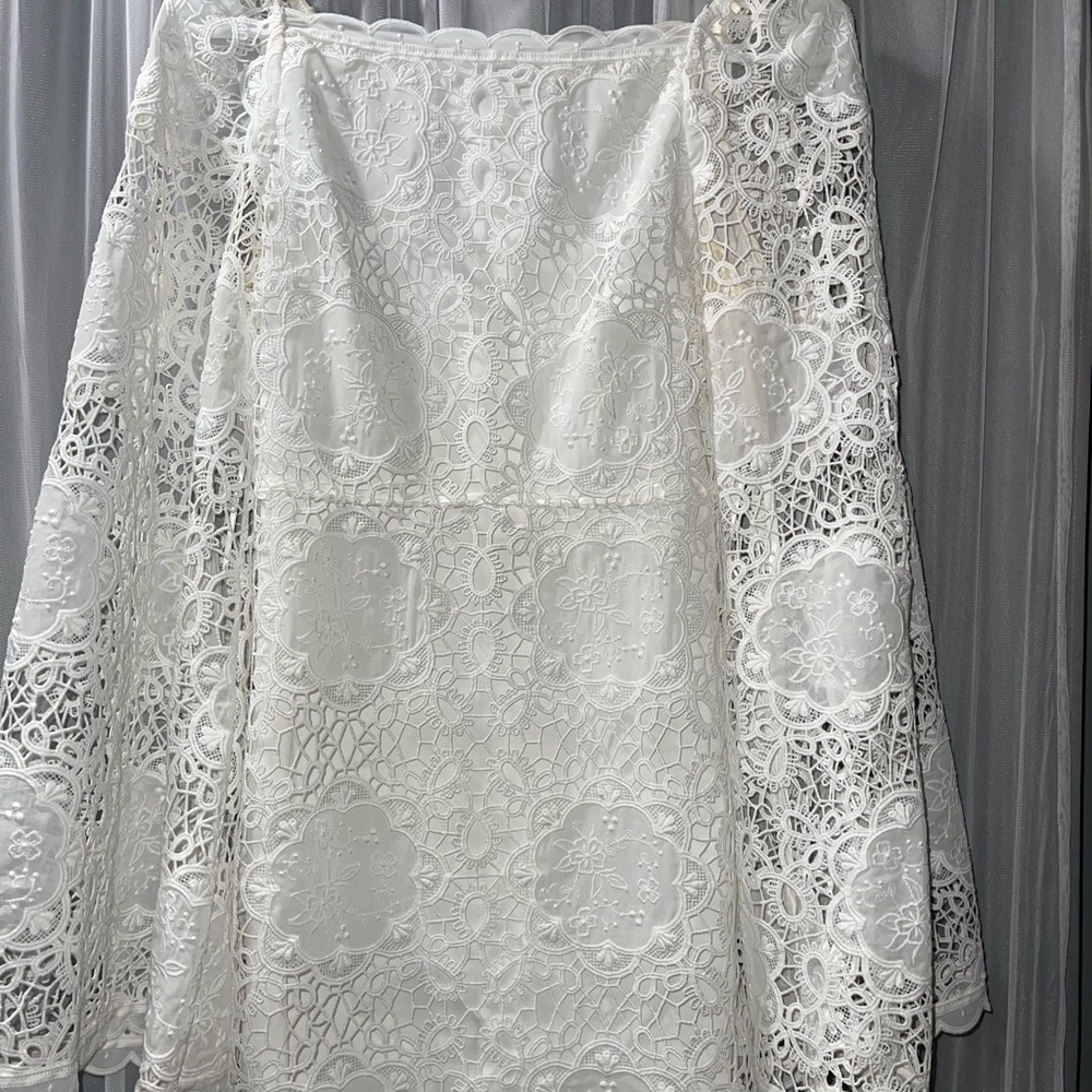 Alice McCall Diamond Veins Mini Dress White